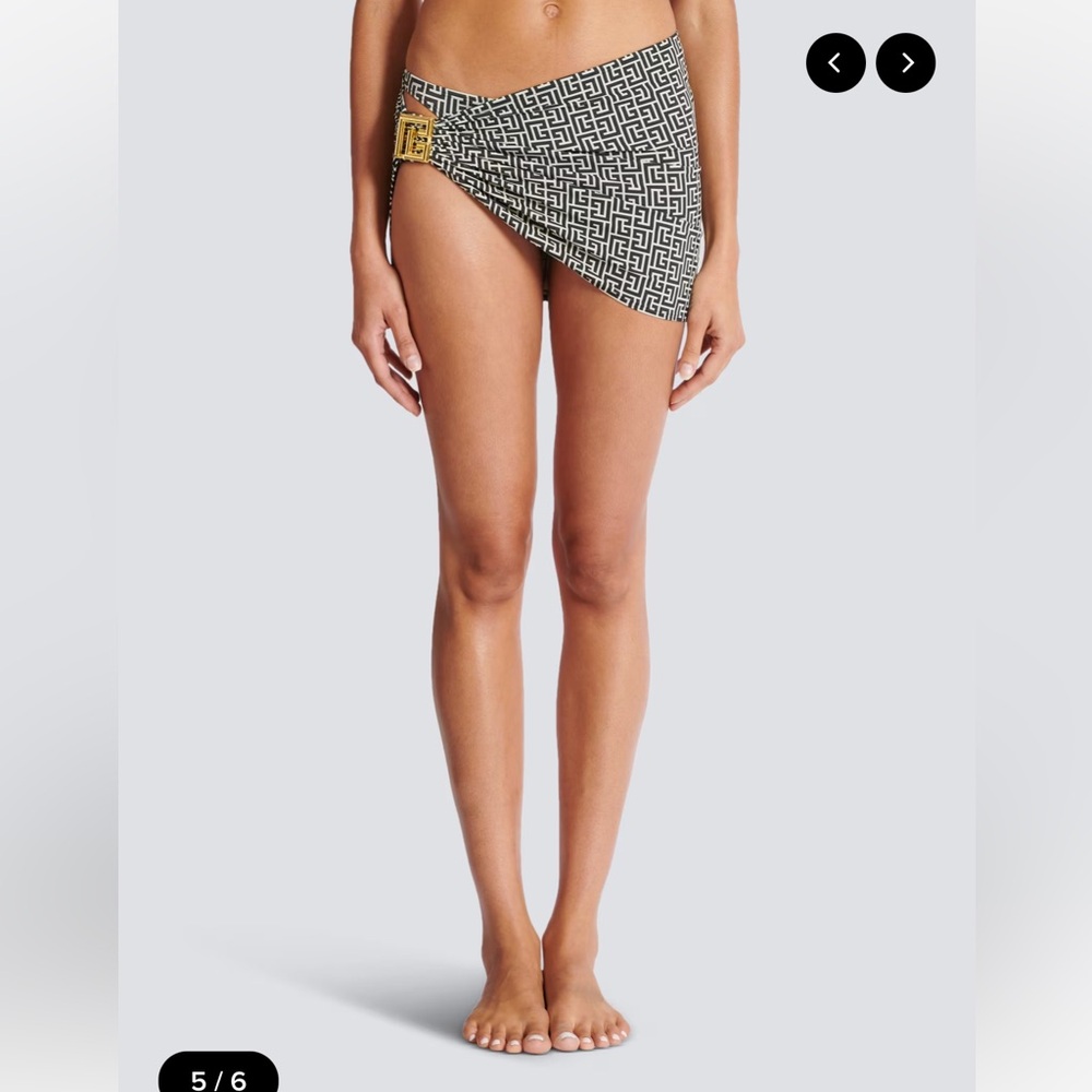 BALMAIN***Printed PB Labyrinth Sarong****Sm./Med.** $385 NWT - Picture 4 of 9
